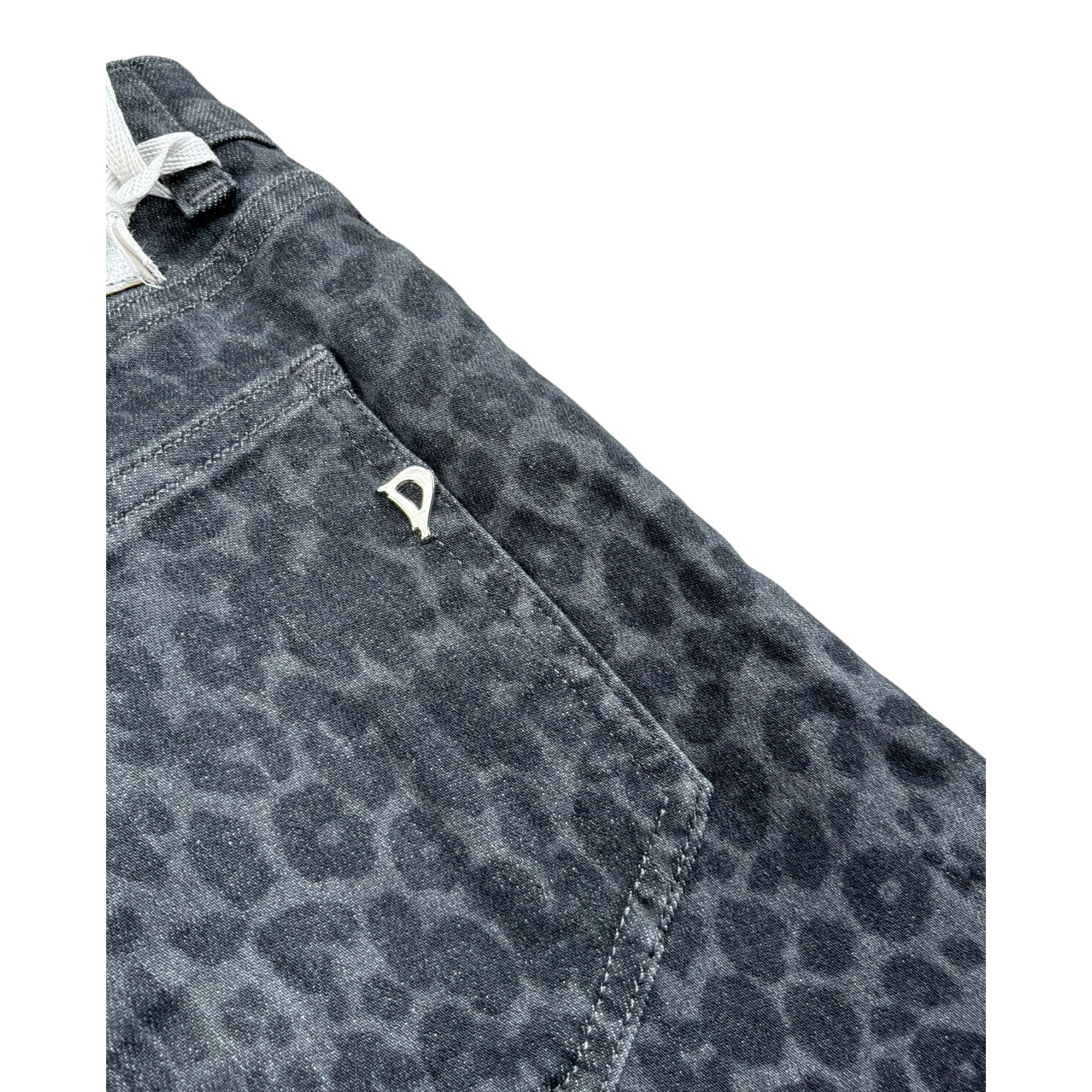 Dondup Gonna In Denim tinta unita Fantasia Maculata Grigio per Bambina DFGO019 GRIGIO DONDUP 