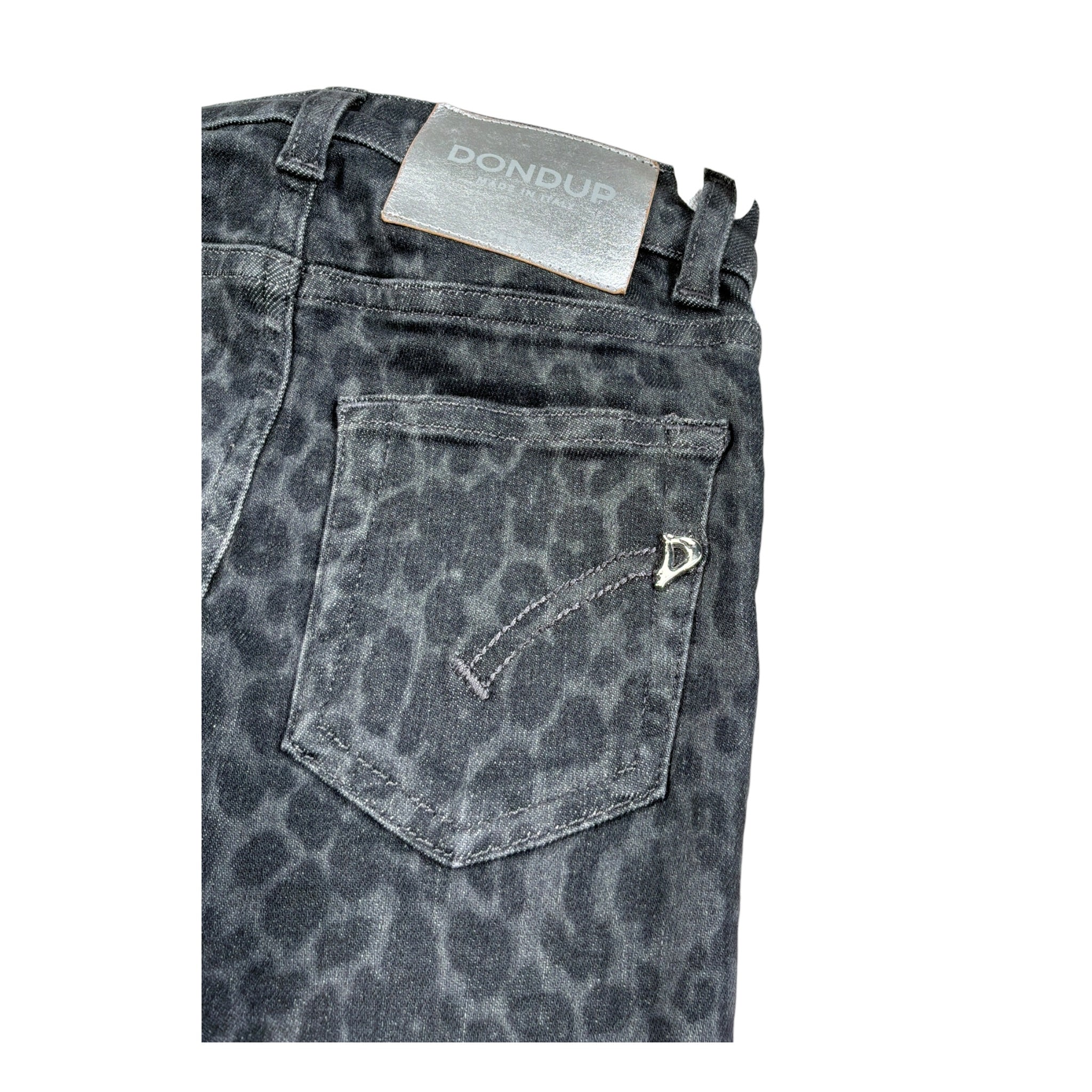 Dondup Jeans tinta unita Modello Zampa Fantasia Maculata Grigio per Neonata DFPA156 GRIGIO DONDUP 
