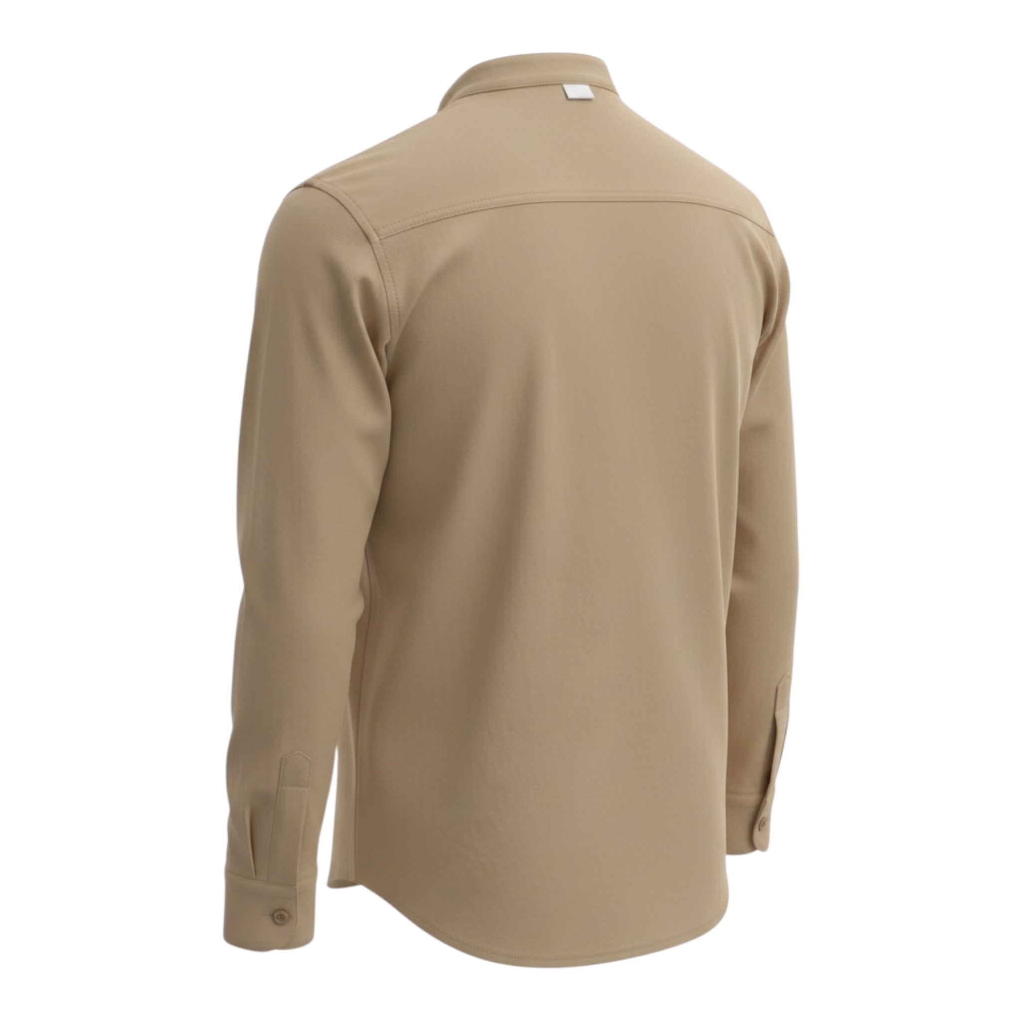 Dondup Camicia tinta unita con Colletto Coreano Beige per Bambino DMCA82 BEIGE DONDUP 