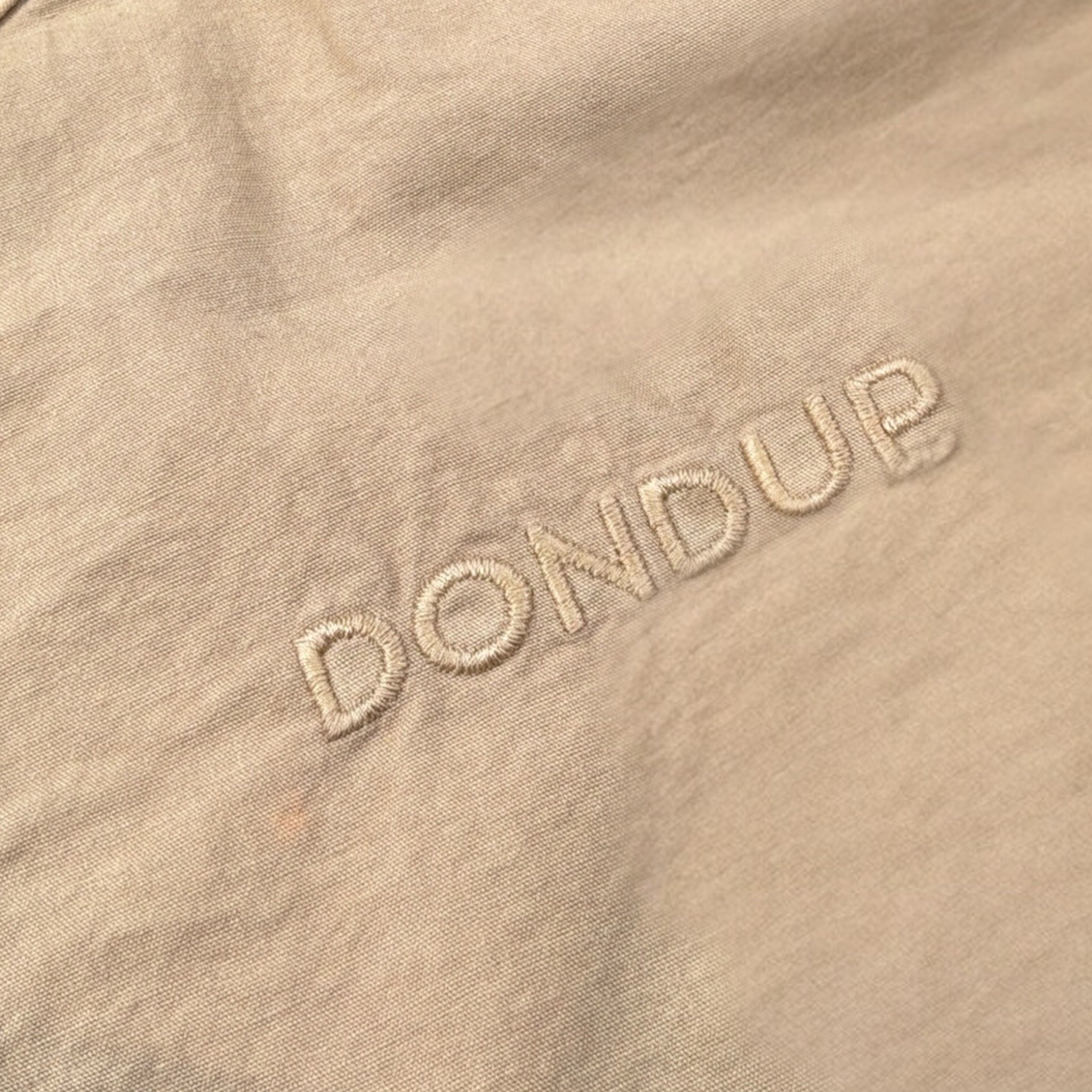 Dondup Camicia tinta unita con Colletto Coreano Beige per Bambino DMCA82 BEIGE DONDUP 