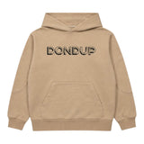 Dondup Felpa tinta unita con Stampa E Cappuccio Beige per Bambina DMFE018 BEIGE DONDUP 