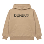 Dondup Felpa tinta unita con Stampa E Cappuccio Beige per Bambina DMFE018X BEIGE DONDUP 