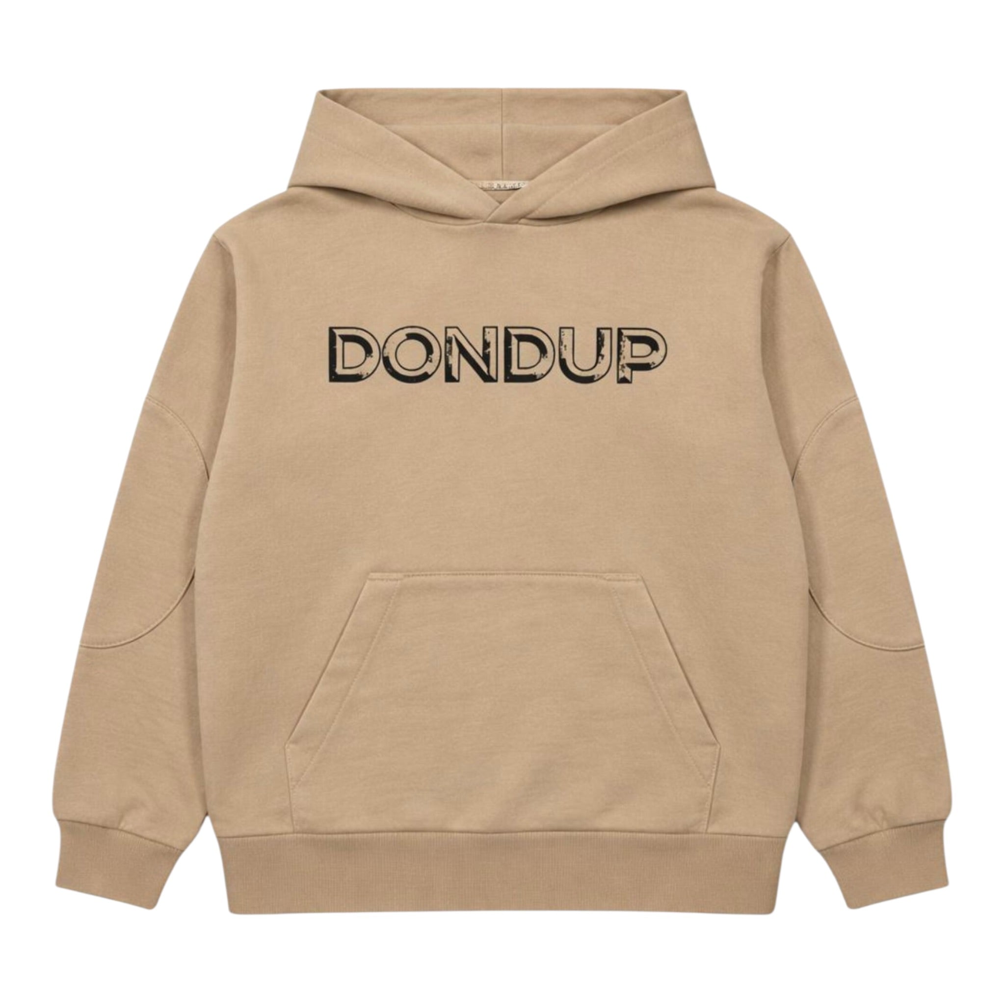 Dondup Felpa tinta unita con Stampa E Cappuccio Beige per Bambina DMFE018X BEIGE DONDUP 