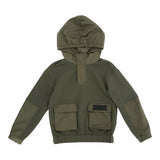 Dondup Felpa tinta unita con Cappuccio Verde per Bambino DMFE024 VERDE DONDUP 