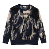 Dondup Maglia tinta unita con Stampa Blu per Neonato DMMA037N BLU DONDUP 