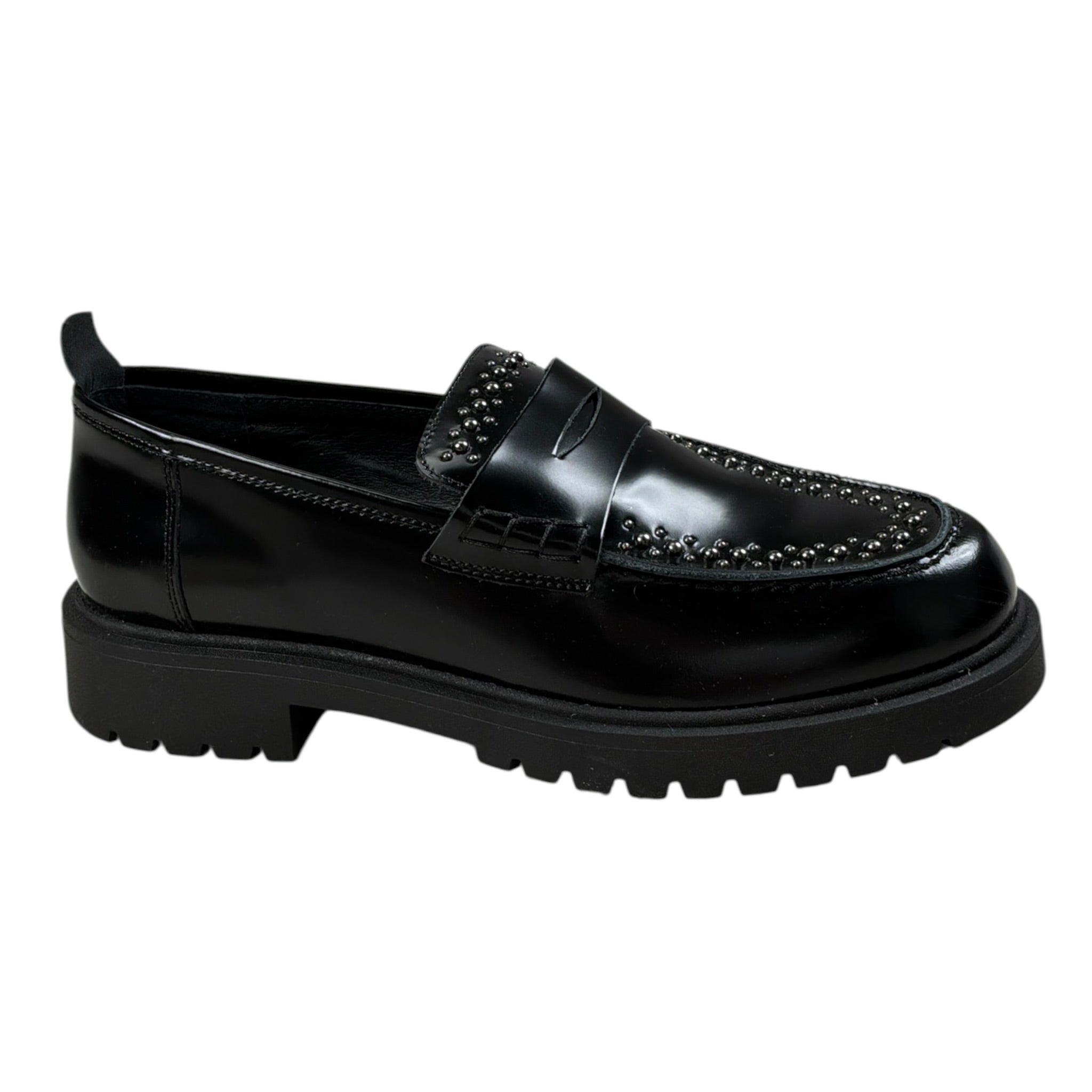 Dou Dou Mocassino tinta unita con Applicazione Nero per Bambina 32MOC532 NERO DOU DOU 