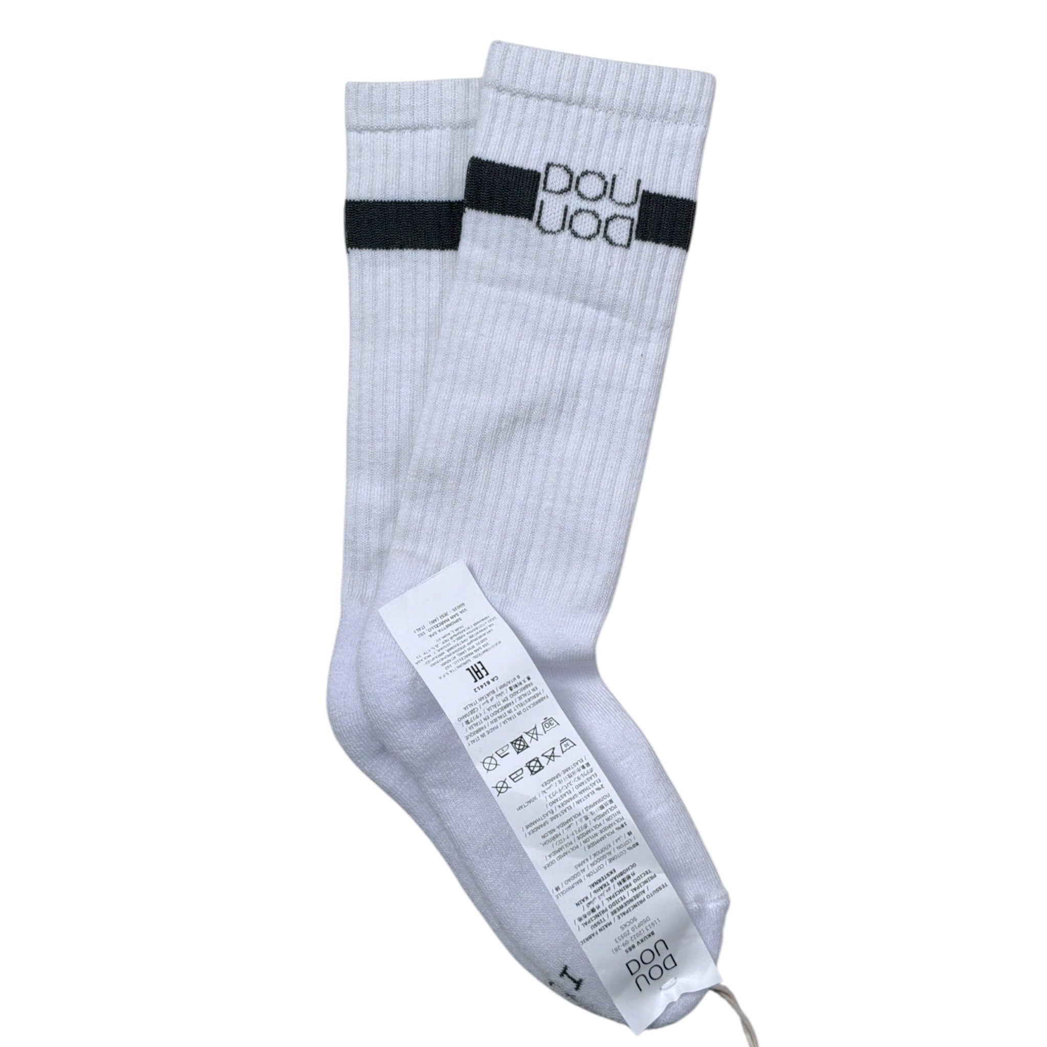 Dou Dou Calzini tinta unita con Logo Bianco per Bambina DS0P10X BIANCO DOU DOU 