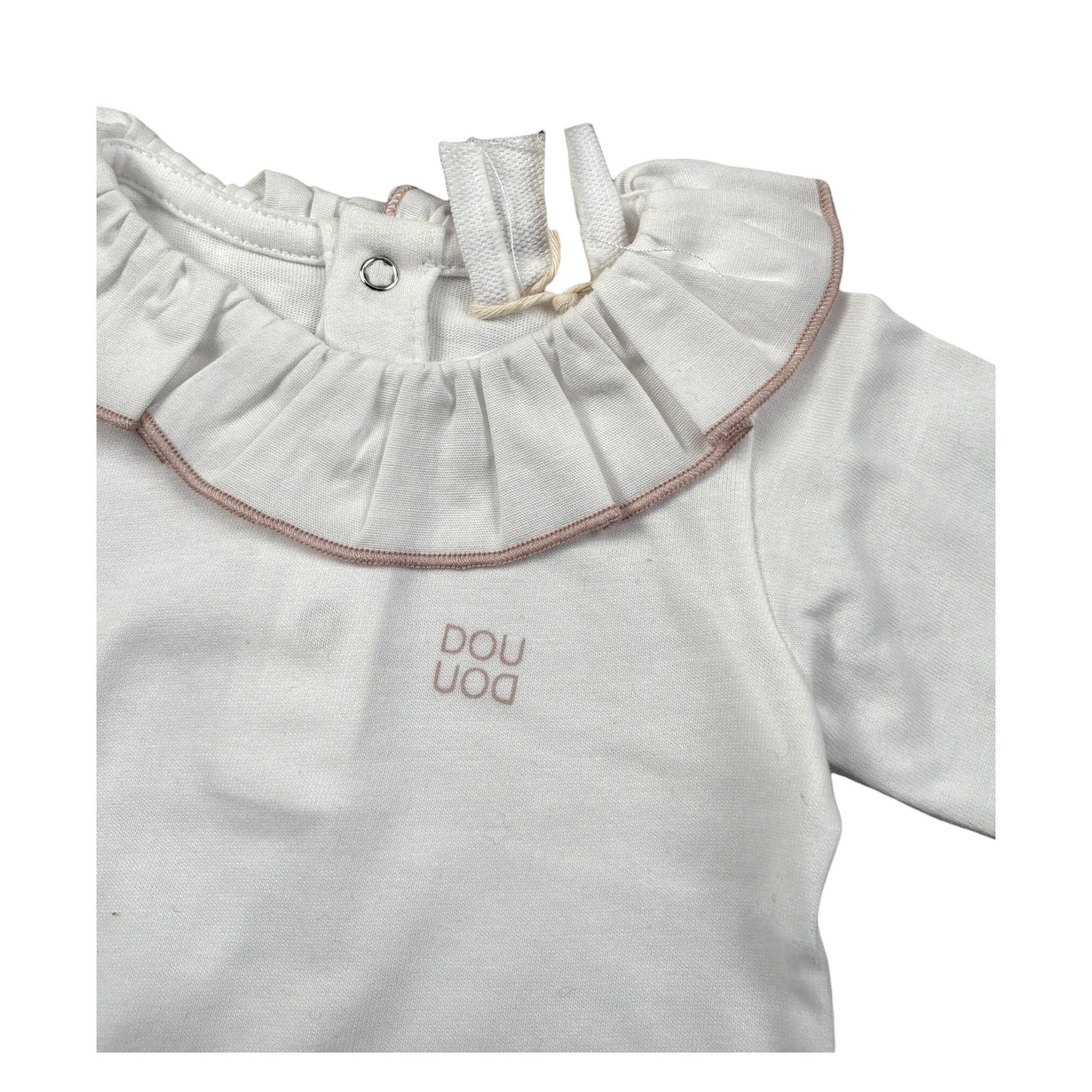 Dou Dou Body Manica Lunga tinta unita Bianco per Neonata DTA020 BIANCO DOU DOU 