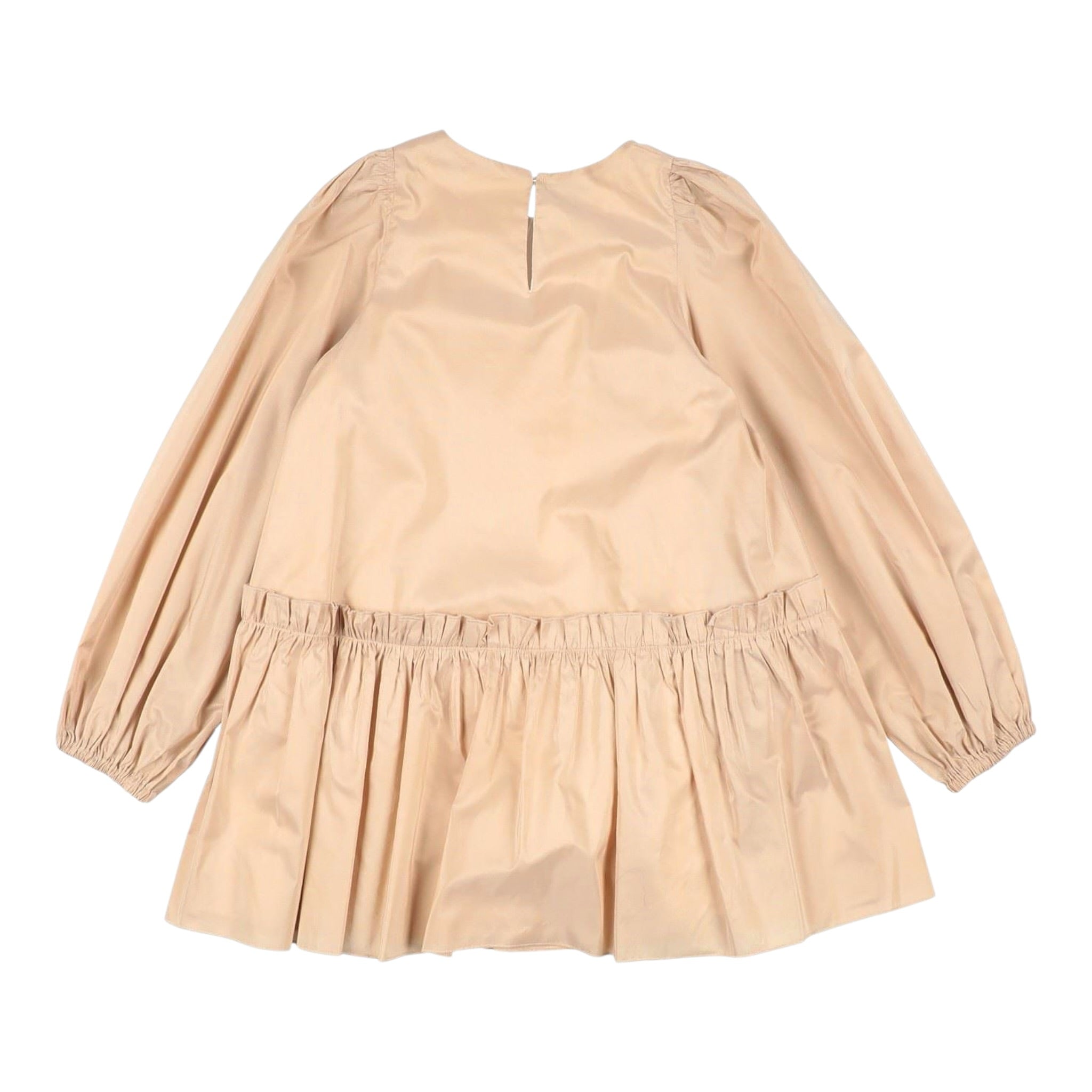 Dou Dou Abito Manica Lunga tinta unita Beige per Bambina DV1B00 BEIGE DOU DOU 