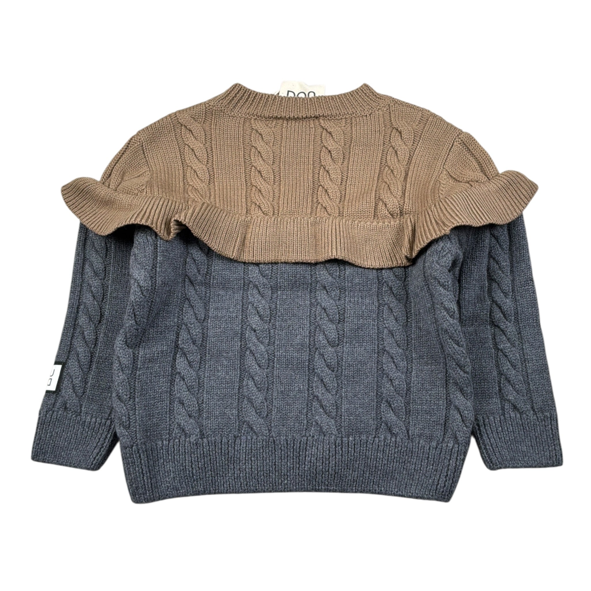 Dou Dou Maglia Bicolore con Rouches Grigio per Bambina DV9A30 GRIGIO DOU DOU 