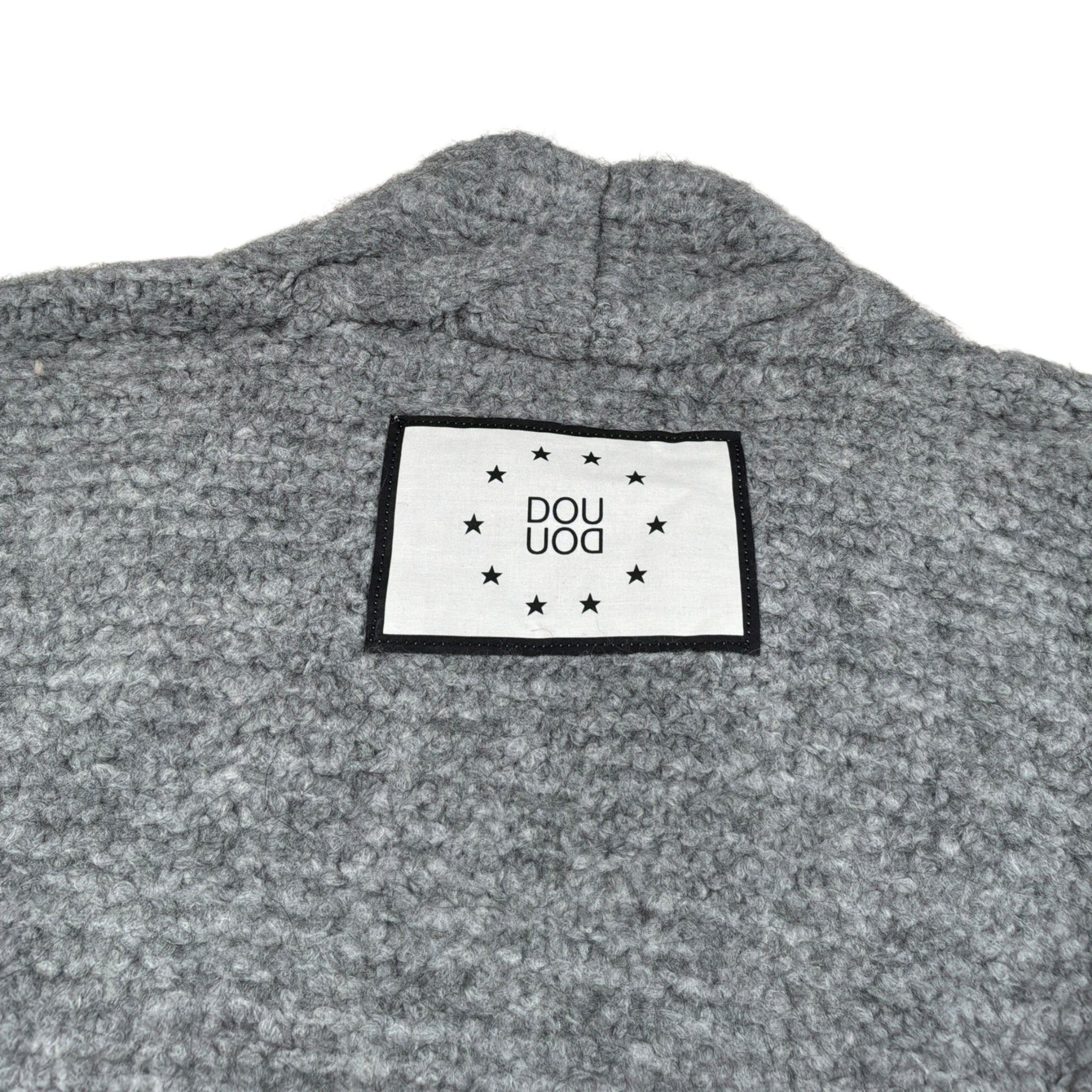 Dou Dou Cardigan tinta unita con Logo Grigio per Bambina DV9A40 GRIGIO DOU DOU 
