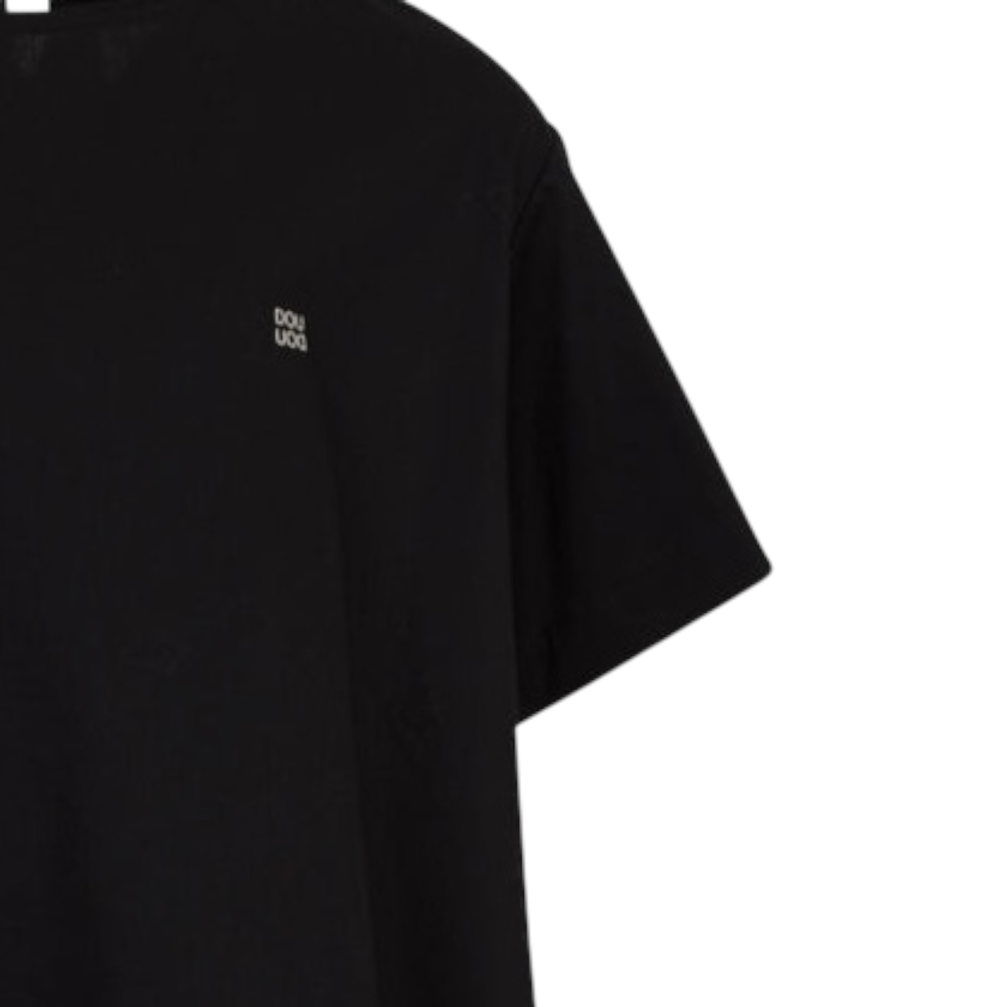 Dou Dou Abito Mezza Manica tinta unita con Rouches Nero per Bambina DW1A61 NERO DOU DOU 
