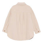 Dou Dou Camicia tinta unita con Taschini Beige per Bambina DW2P77 BEIGE DOU DOU 