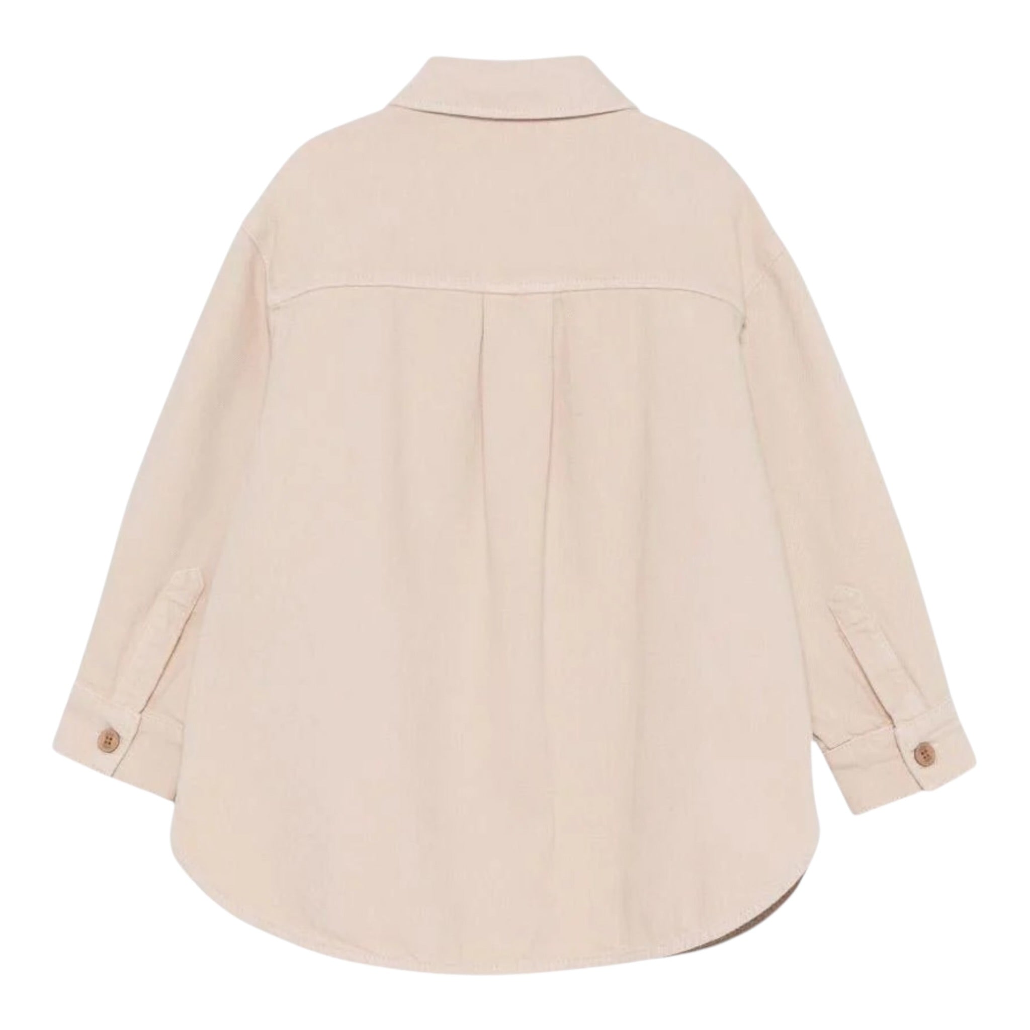 Dou Dou Camicia tinta unita con Taschini Beige per Bambina DW2P77 BEIGE DOU DOU 