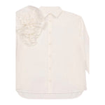 Dou Dou Camicia tinta unita con Applicazioni Bianco per Bambina DW5A30 BIANCO DOU DOU 