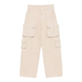 Dou Dou Pantalone tinta unita Modello Cargo Beige per Bambina DW6P30X BEIGE DOU DOU 