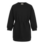 Dou Dou Abito tinta unita con Fiocco Rimovibile Nero per Bambina DX1A50X NERO DOU DOU 