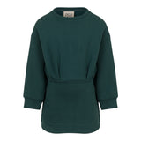 Dou Dou Abito tinta unita con Fiocco Rimovibile Verde per Bambina DX1A50X VERDE DOU DOU 