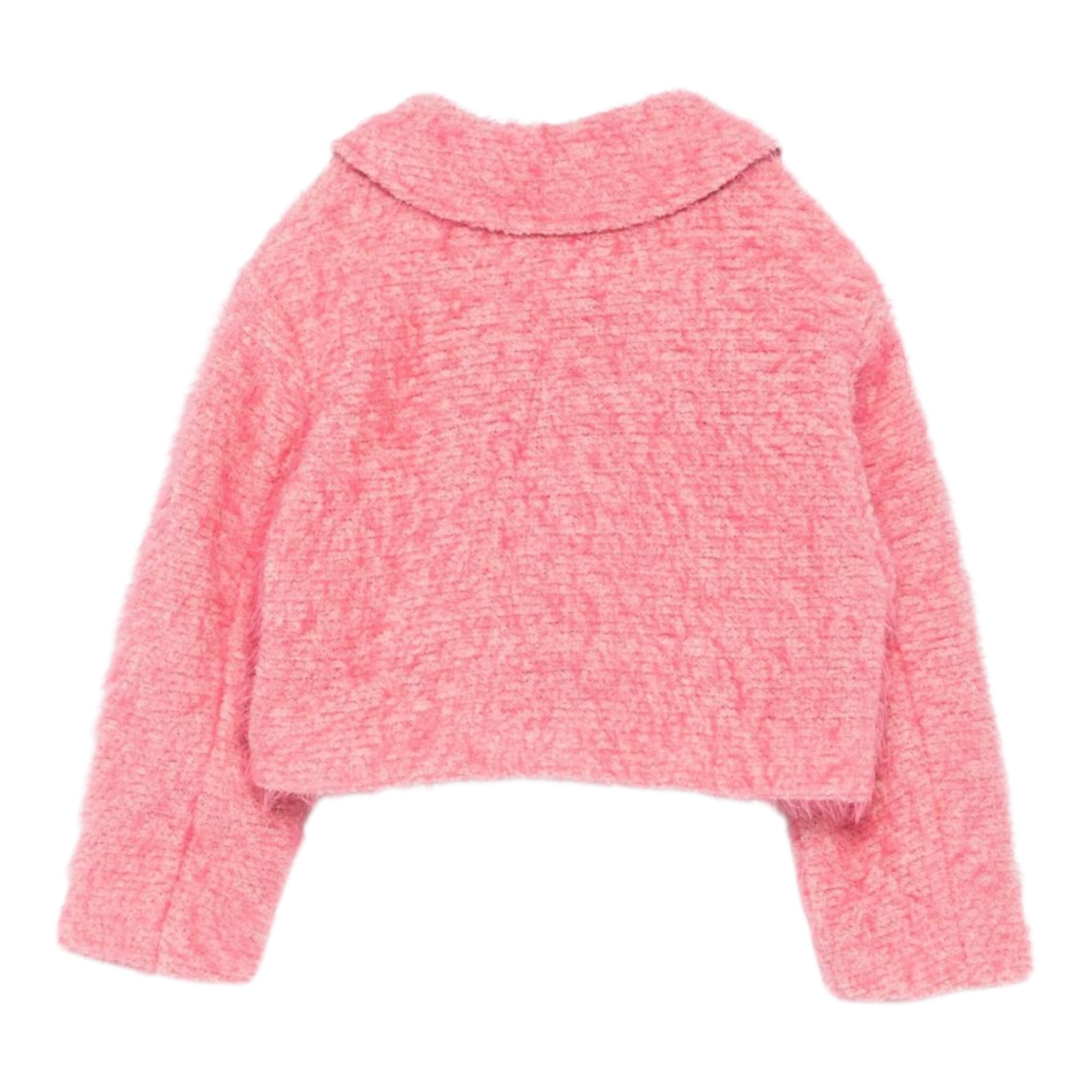 Dou Dou Giubbino tinta unita con Colletto Rosa per Bambina DX2A44E0236 ROSA DOU DOU 