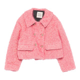 Dou Dou Cappotto Crop tinta unita Rosa per Bambina DX2A44X ROSA DOU DOU 