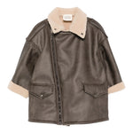 Dou Dou Montone tinta unita In Ecopelle Marrone per Bambino DX2P70X MARRONE DOU DOU 