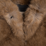 Dou Dou Pelliccia tinta unita con Cappuccio Beige per Bambina DX2P90 BEIGE DOU DOU 