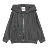 Dou Dou Felpa con Zip E Cappuccio tinta unita Grigio per Bambina DX4A50 GRIGIO DOU DOU 