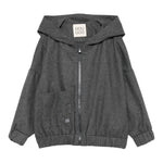 Dou Dou Felpa con Zip E Cappuccio tinta unita Grigio per Bambina DX4A50X GRIGIO DOU DOU 