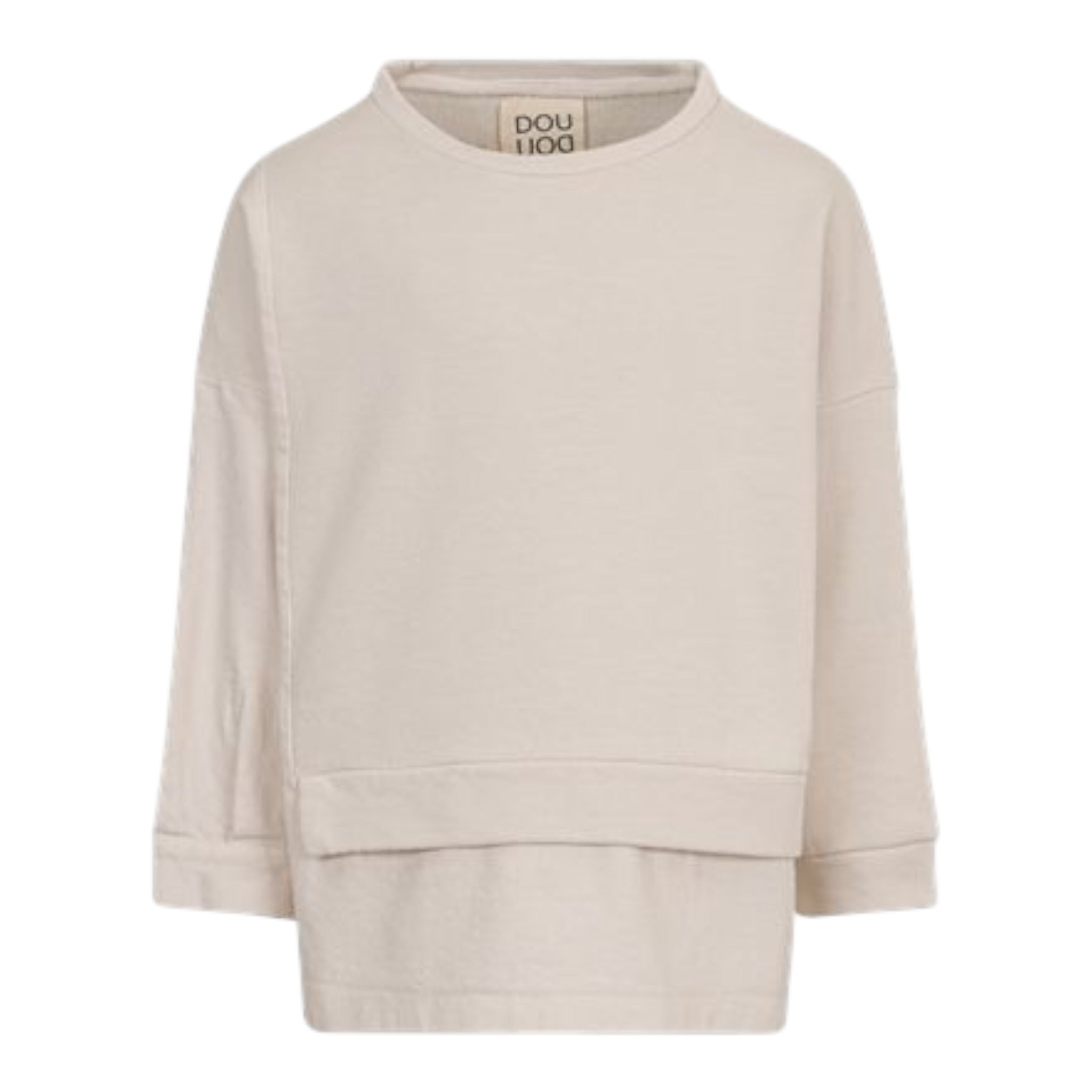 Dou Dou Felpa Chiusa Girocollo tinta unita Beige per Bambina DX4P70 BEIGE DOU DOU 