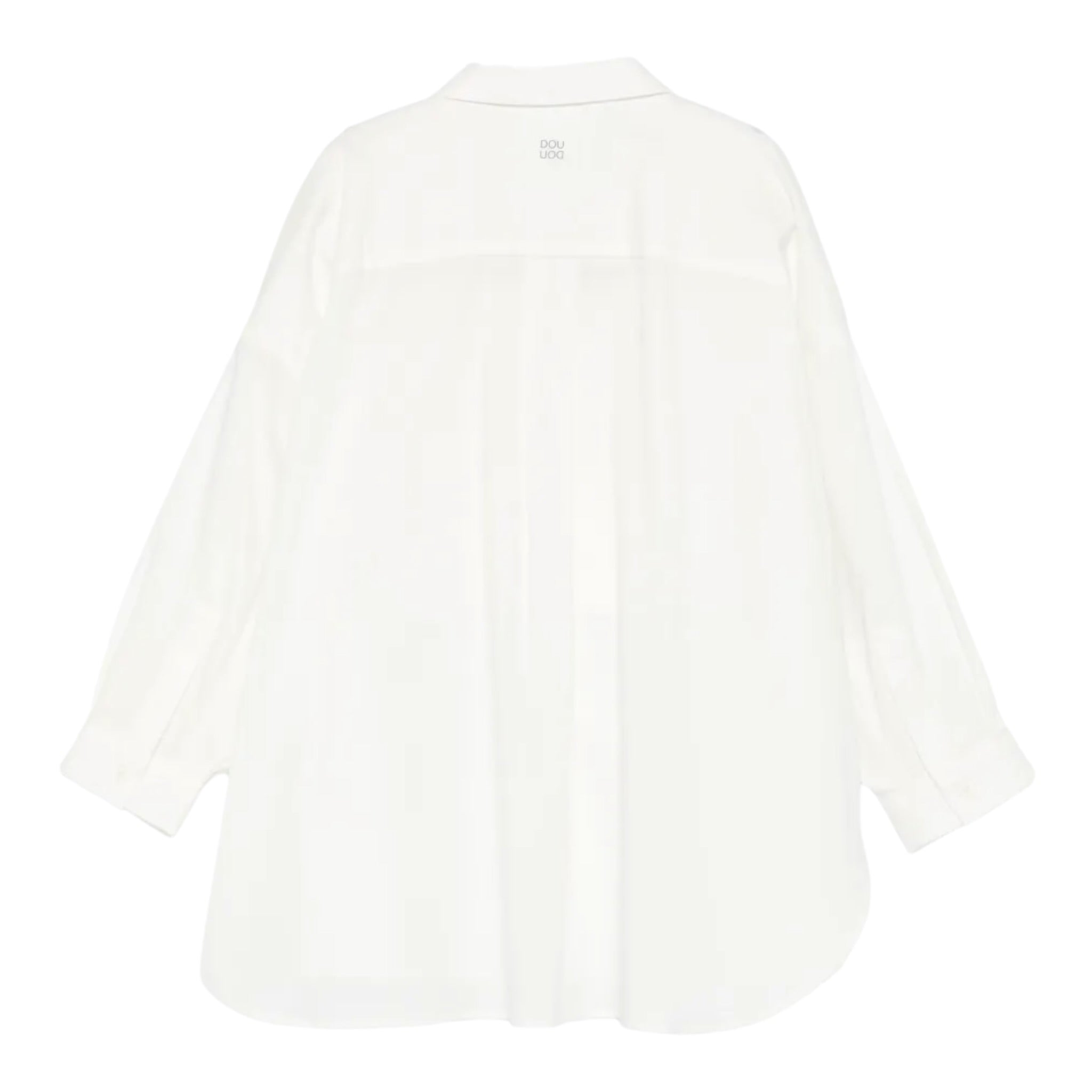 Dou Dou abito tinta unita con Righino In Contrasto Bianco per Bambina DX5A10X BIANCO DOU DOU 