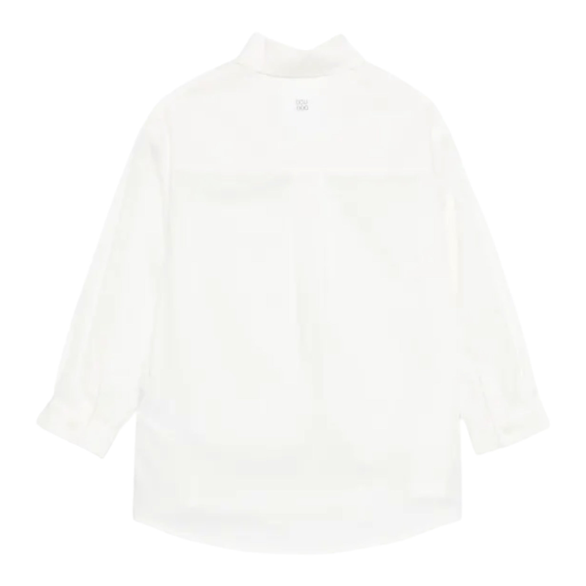 Dou Dou abito tinta unita con Righino In Contrasto Bianco per Bambina DX5A10XX BIANCO DOU DOU 