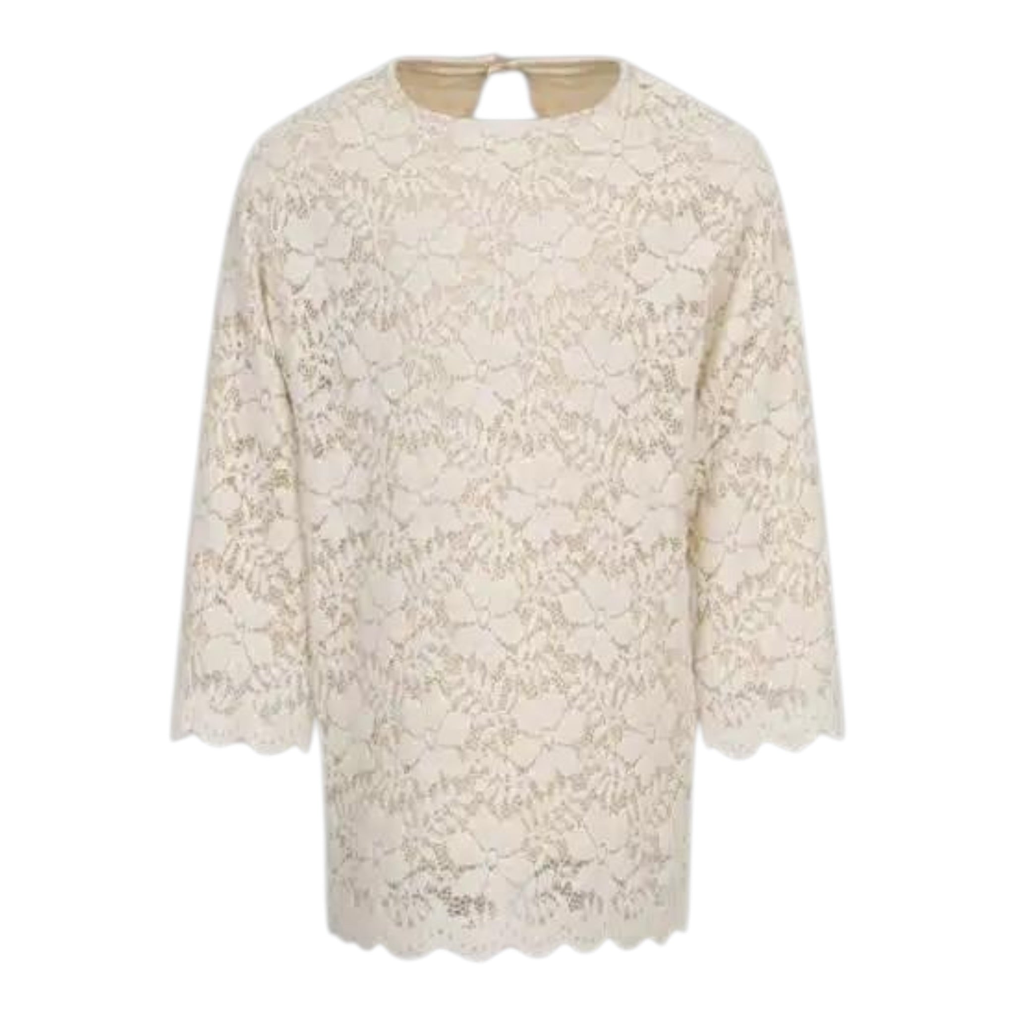 Dou Dou Maglia tinta unita con Ricami Bianco per Bambina DX5A70U0237 BIANCO DOU DOU 