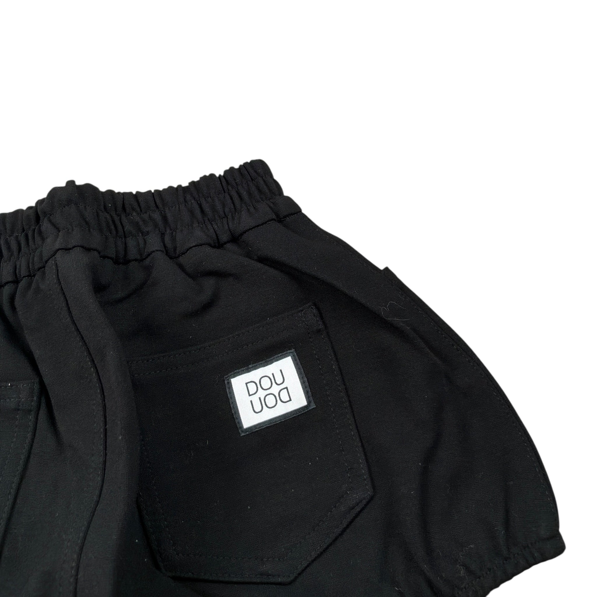 Dou Dou Coulotte tinta unita con Logo Nero per Bambina DX6A09J0371 NERO DOU DOU 