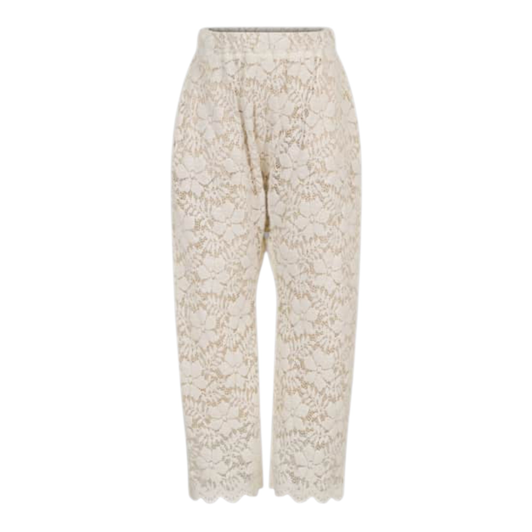 Dou Dou Pantalone tinta unita con Elastico In Vita Panna per Bambina DX6A60 PANNA DOU DOU 