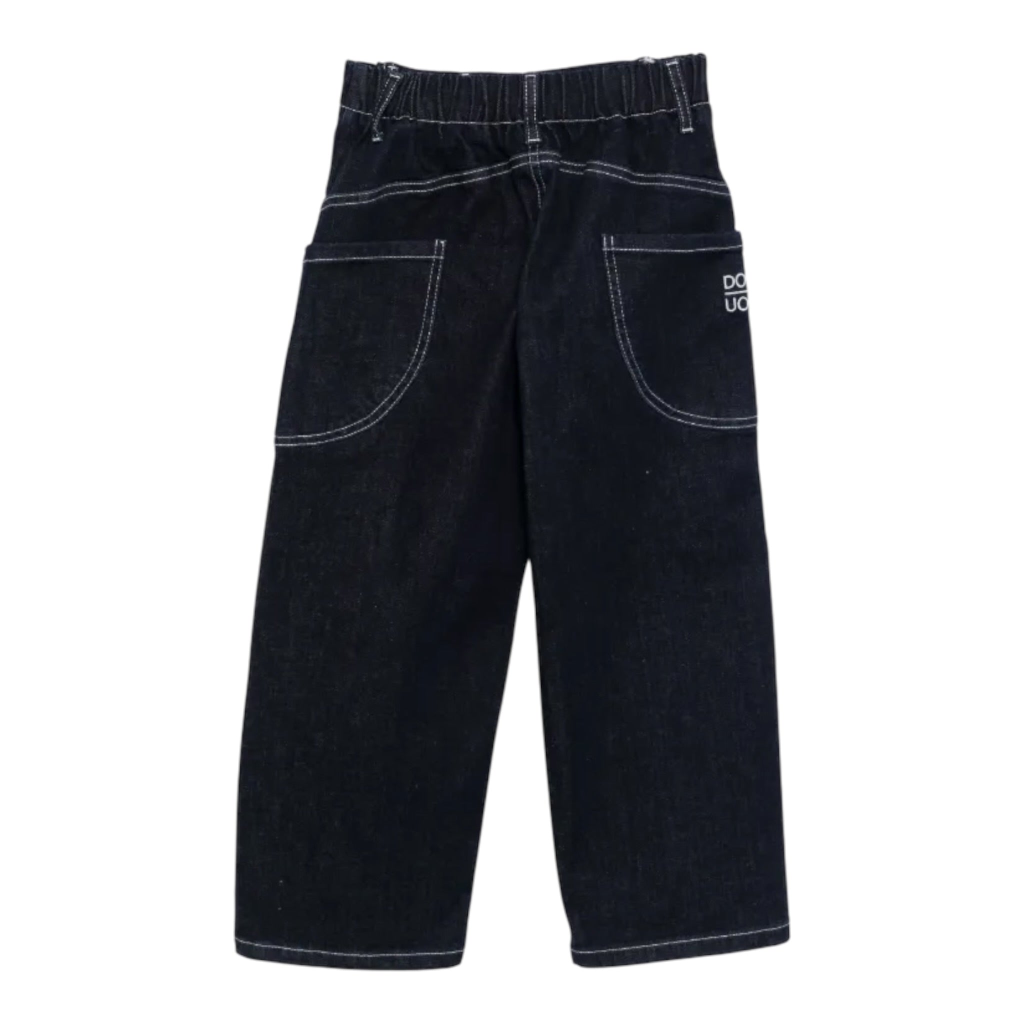 Dou Dou Jeans tinta unita Modello Palazzo Blu per Bambina DX6P30X BLU DOU DOU 
