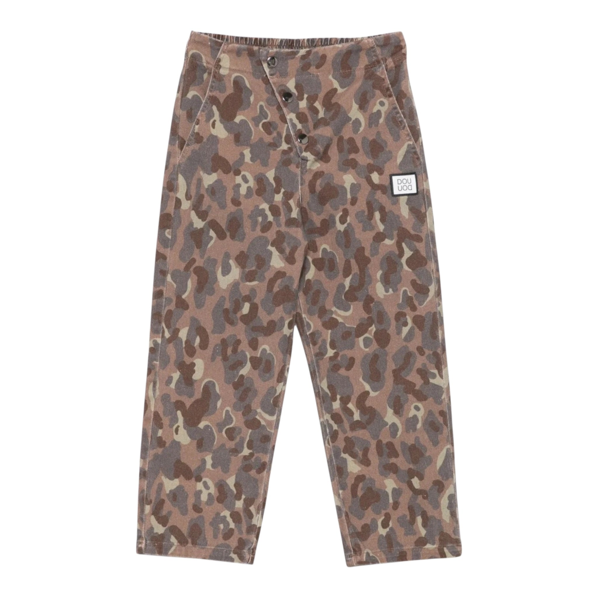Dou Dou Pantalone Stampa Fantasia con Elastico In Vita Marrone per Bambina DX6Q70XX MARRONE DOU DOU 
