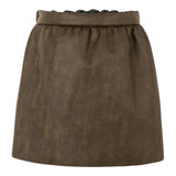 Dou Dou Gonna tinta unita con Elastico In Vita Marrone per Bambina DX7A01 MARRONE DOU DOU 
