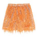 Dou Dou Gonna tinta unita con Piume Arancione per Bambina DX7A31X ARANCIONE DOU DOU 
