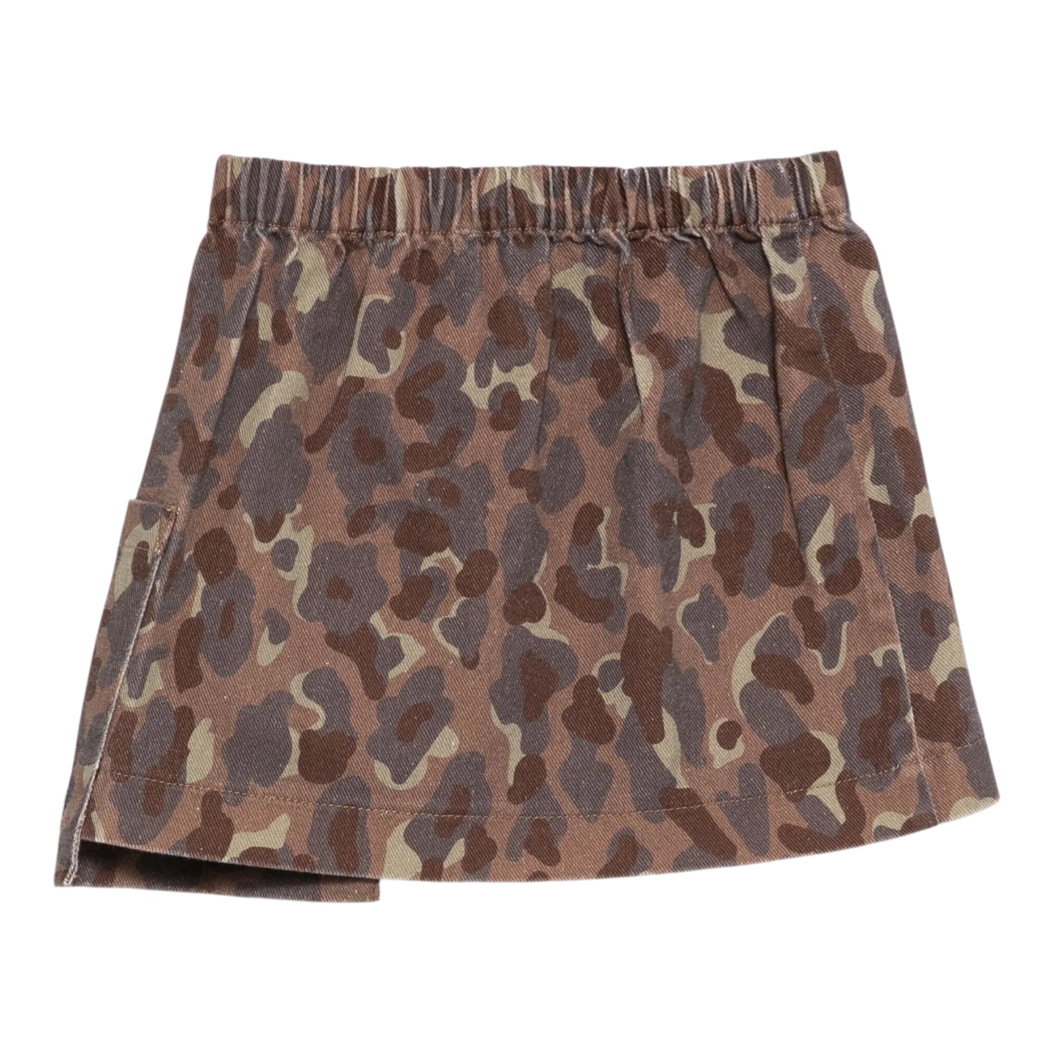 Dou Dou Gonna Fantasia Militare con Elastico In Vita Marrone per Bambina DX7A71 MARRONE DOU DOU 
