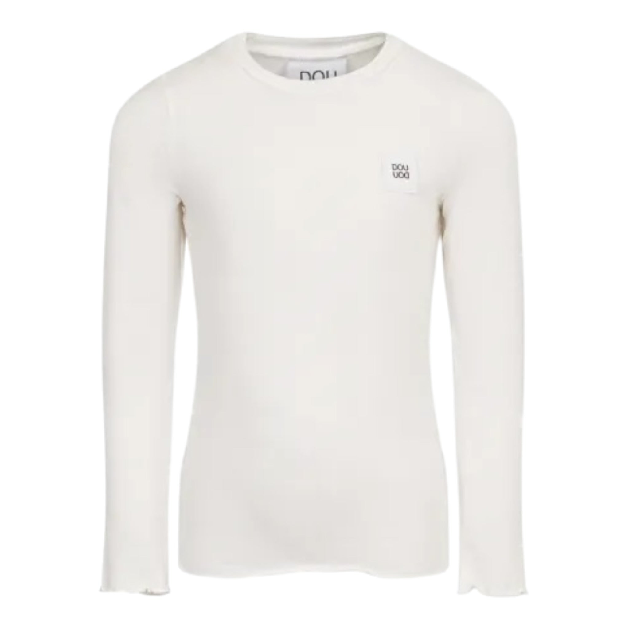 Dou Dou Shirt tinta unita con Logo Bianco per Neonata DX8A40NX BIANCO DOU DOU 