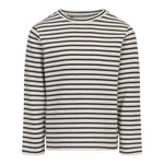 Dou Dou Shirt Girocollo Fantasia A Righe Bianco per Bambina DX8P00 BIANCO DOU DOU 