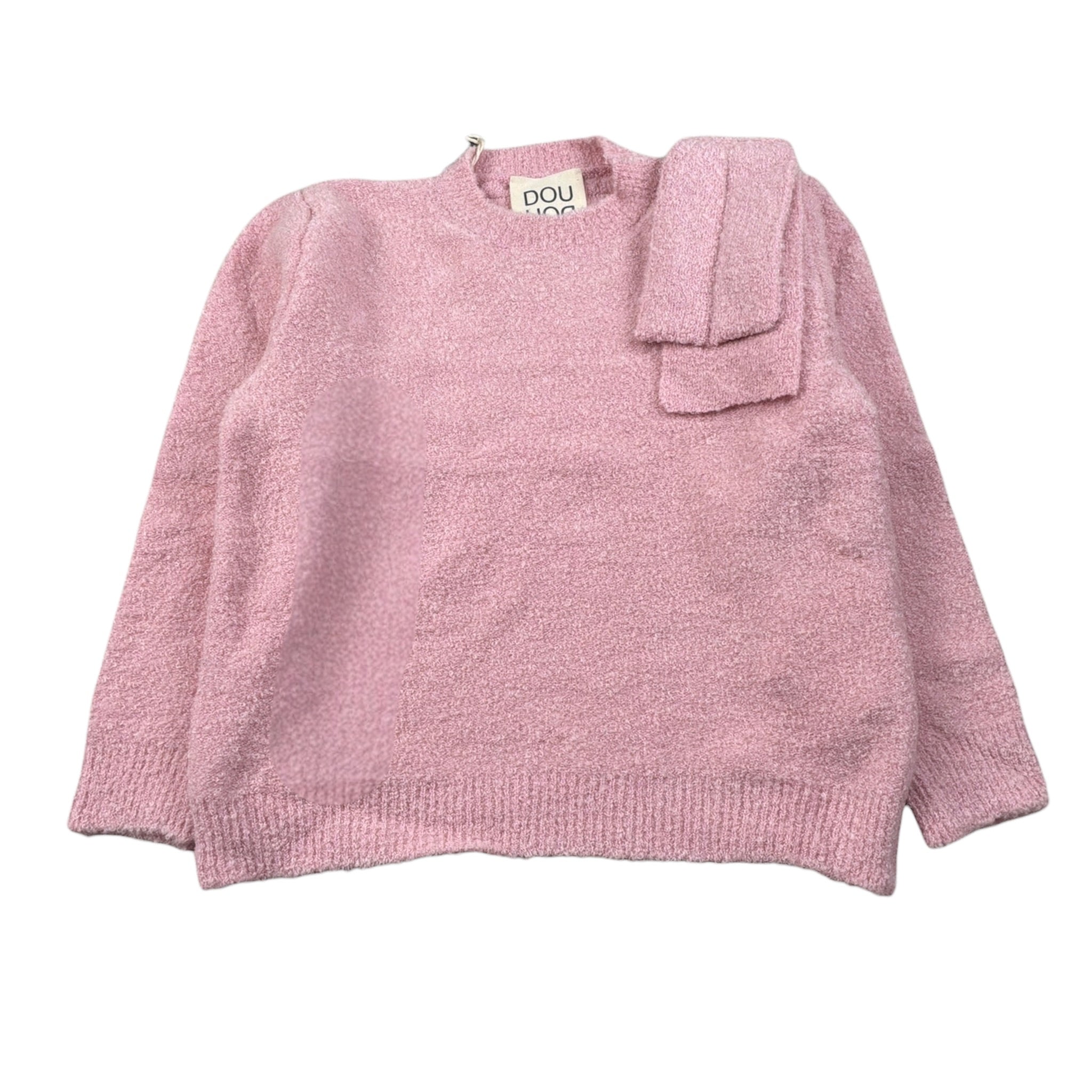 Dou Dou Maglia Girocollo tinta unita Rosa per Bambina DX9A60 ROSA DOU DOU 