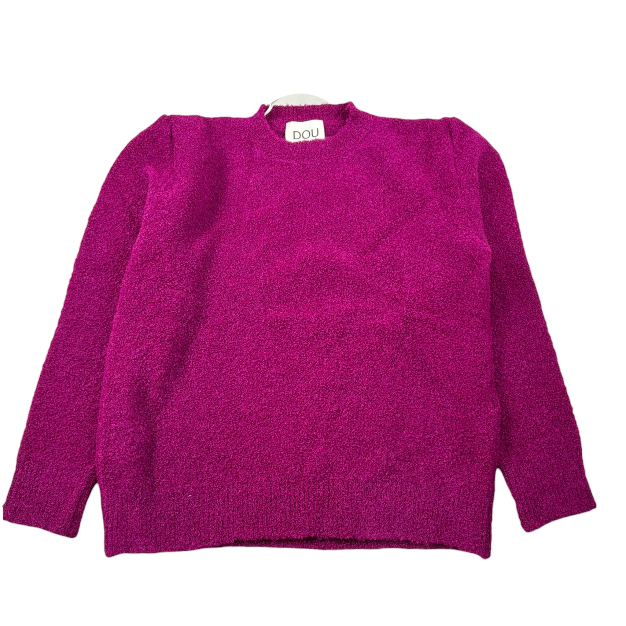 Dou Dou Maglia Girocollo tinta unita Magenta per Bambina DX9A60W0223 MAGENTA DOU DOU 