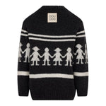 Dou Dou Maglia Girocollo tinta unita con Stampa Nero per Bambina DX9P10 NERO DOU DOU 