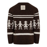 Dou Dou Cardigan tinta unita con Stampa Marrone per Bambina DX9P20X MARRONE DOU DOU 