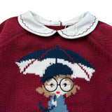 Dr.Kid Maglia Girocollo tinta unita Rosso per Neonata DK308 ROSSO DR.KID 