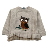 Dr.Kid Maglia Girocollo tinta unita con Ricami Beige per Neonata DK326 BEIGE DR.KID 