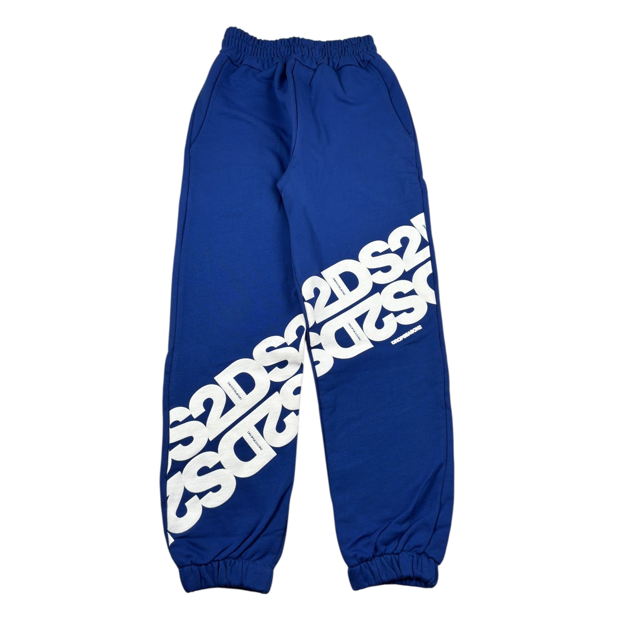 Dropseason2 Pantalone Modello Tuta tinta unita con Stampa Cobalto per Bambino FW25K008 COBALTO DROPSEASON2 