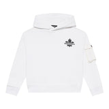 Dsquared2 Felpa Chiusa con Cappuccio tinta unita con Logo Bianco per Bambino 13147756X BIANCO DSQUARED2 