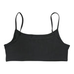 Dsquared2 Top Bretelline tinta unita con Logo Nero per Bambina D8RG33080 NERO DSQUARED2 